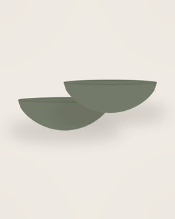 Arco Low Bowl, two pieces shown together