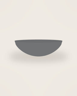 Arco Low Bowl in Slate, front view on a neutral backdrop
