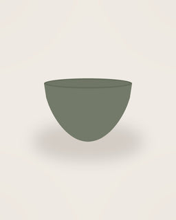 Arco Noodle Bowl in Moss, front view on a neutral backdrop