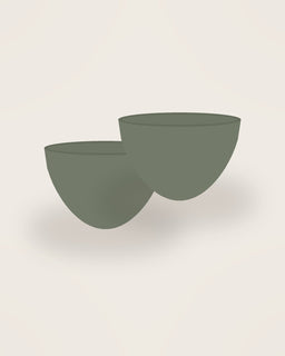Arco Noodle Bowl, two pieces shown together