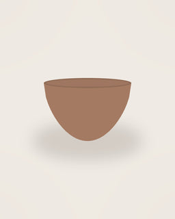 Arco Noodle Bowl in Clay, front view on a neutral backdrop