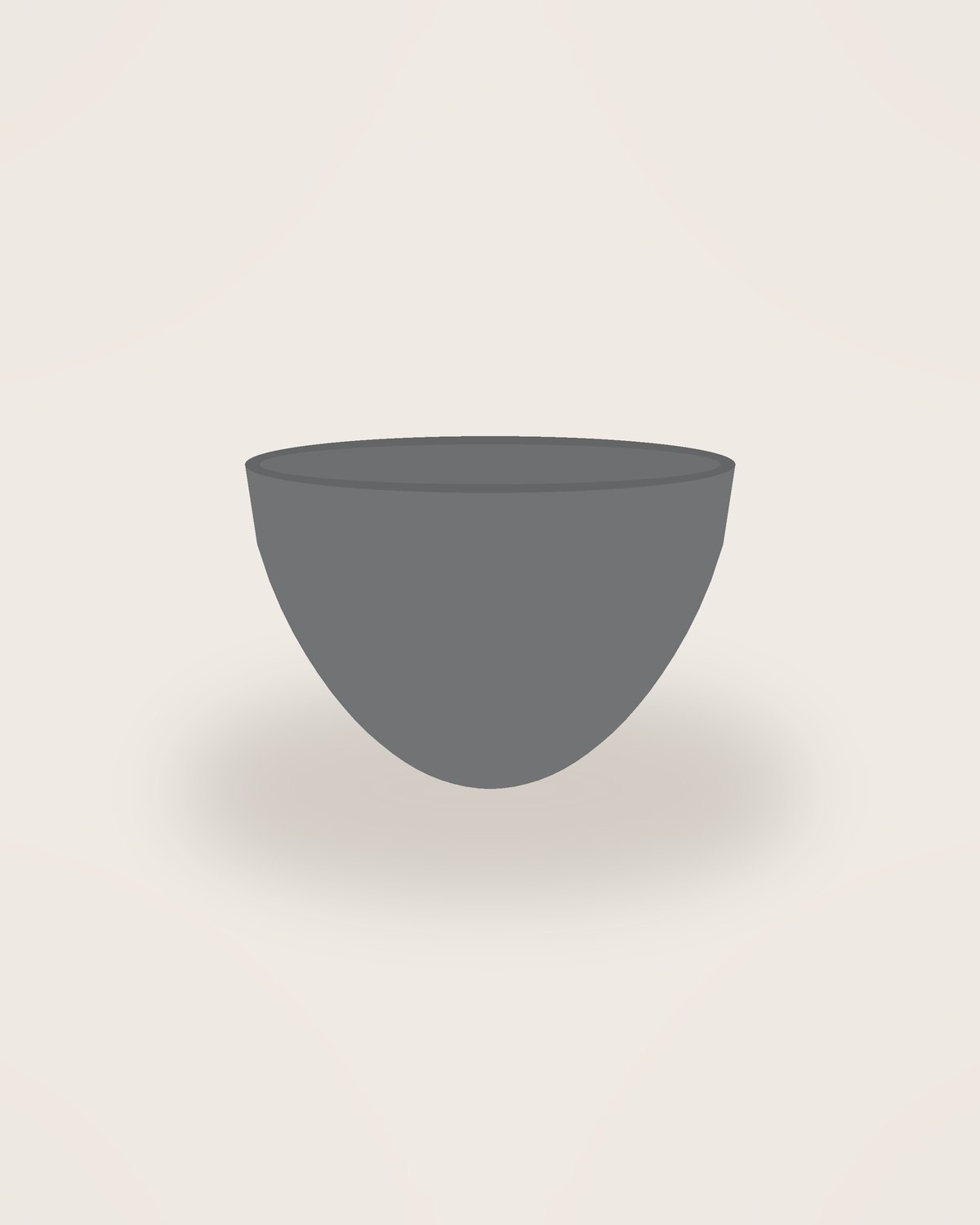 Arco Noodle Bowl in Slate, front view on a neutral backdrop