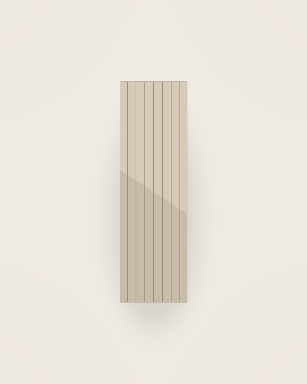 Arco Ticking Table Runner in Stripe, front view on a neutral backdrop