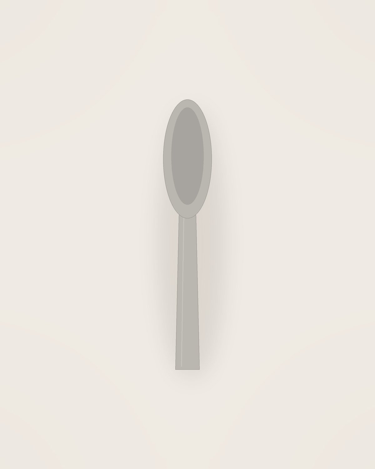 Corda Espresso Spoon in Brushed, front view on a neutral backdrop