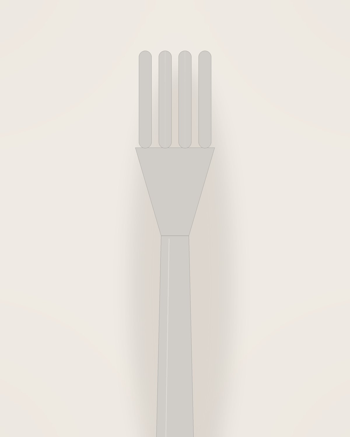 Corda Serving Fork, close detail of the finish
