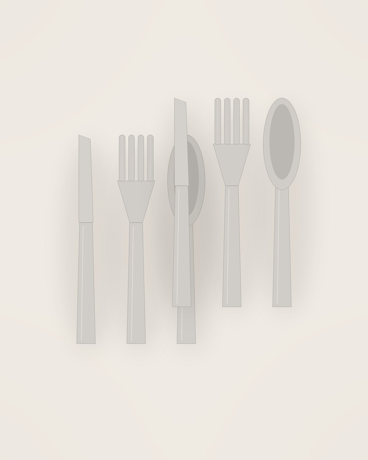 Corda Serving Set, two pieces shown together