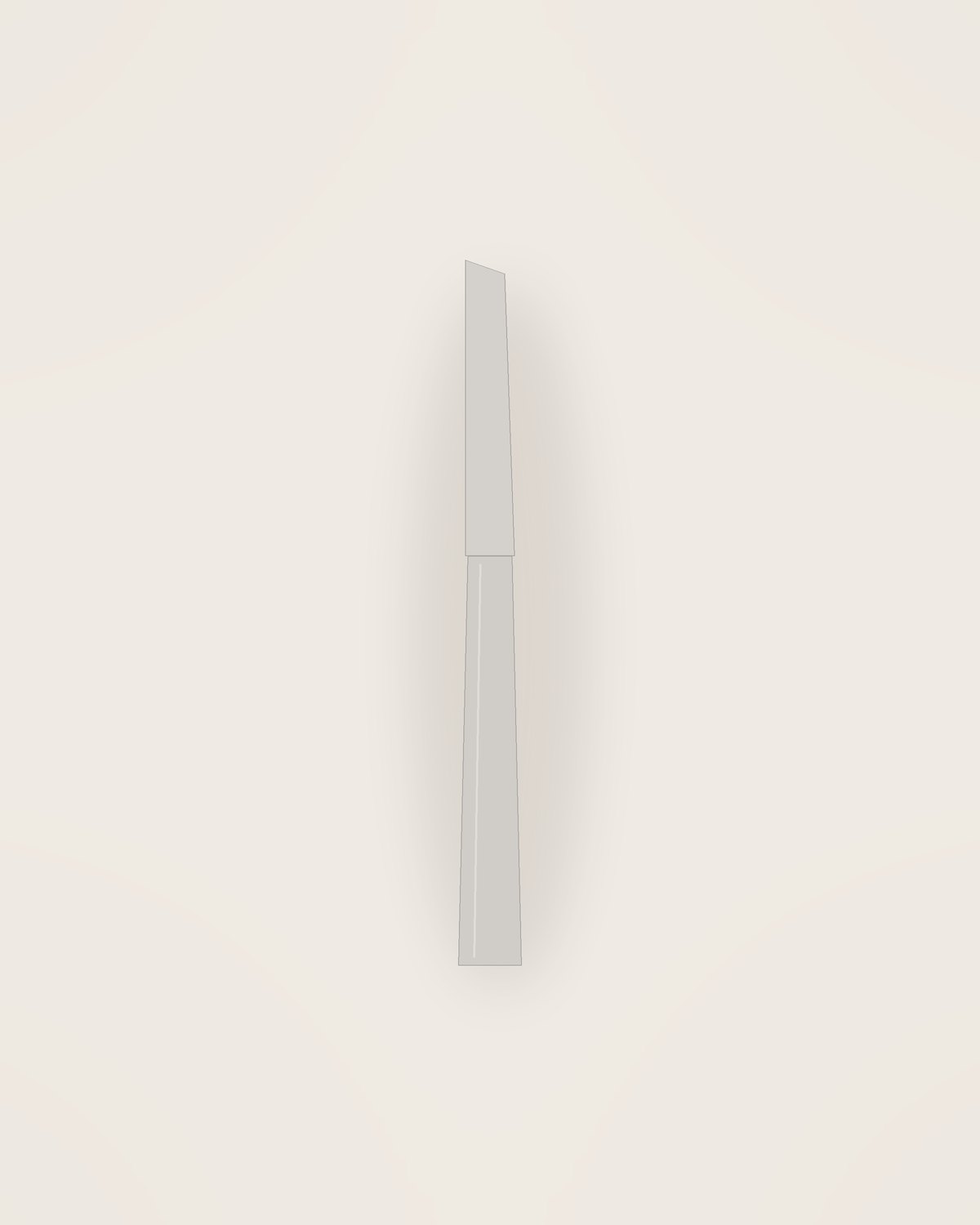 Corda Table Knife in Polished, front view on a neutral backdrop