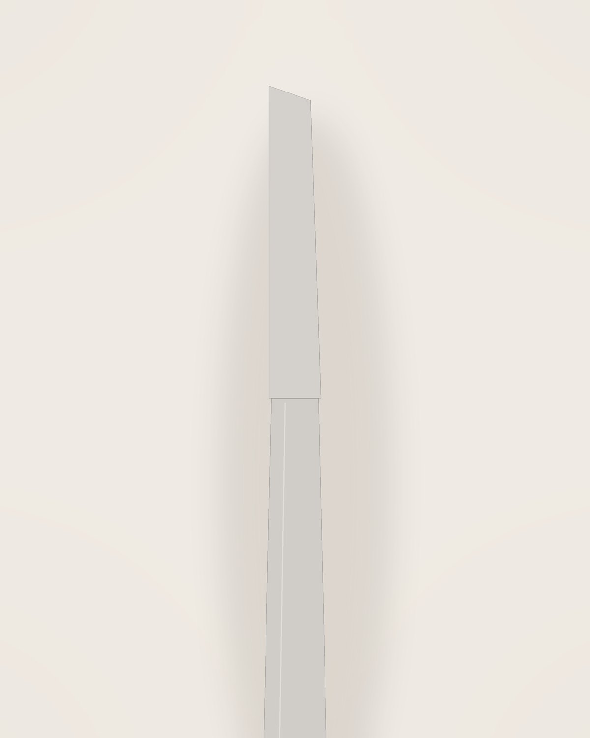 Corda Table Knife, close detail of the finish