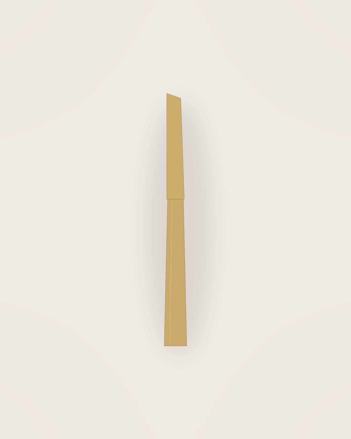 Corda Table Knife in Gold, front view on a neutral backdrop