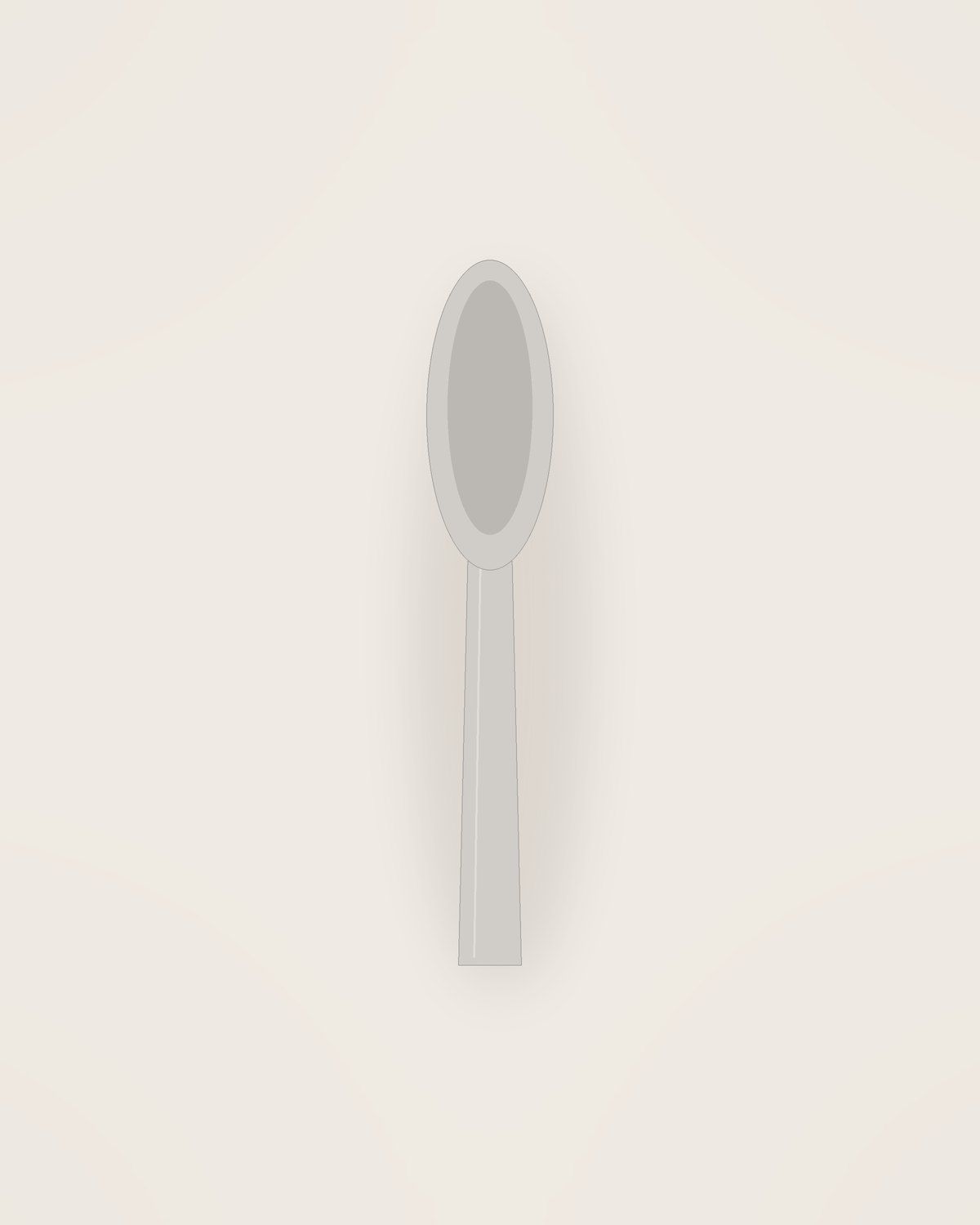 Corda Table Spoon in Polished, front view on a neutral backdrop