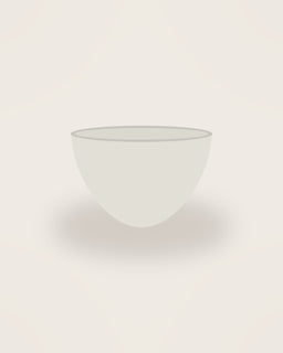 Lino Cereal Bowl in Bone, front view on a neutral backdrop