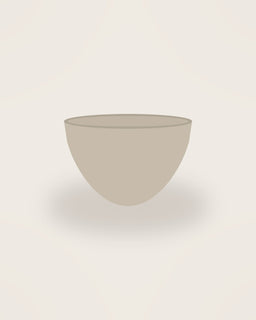 Lino Cereal Bowl in Sand, front view on a neutral backdrop
