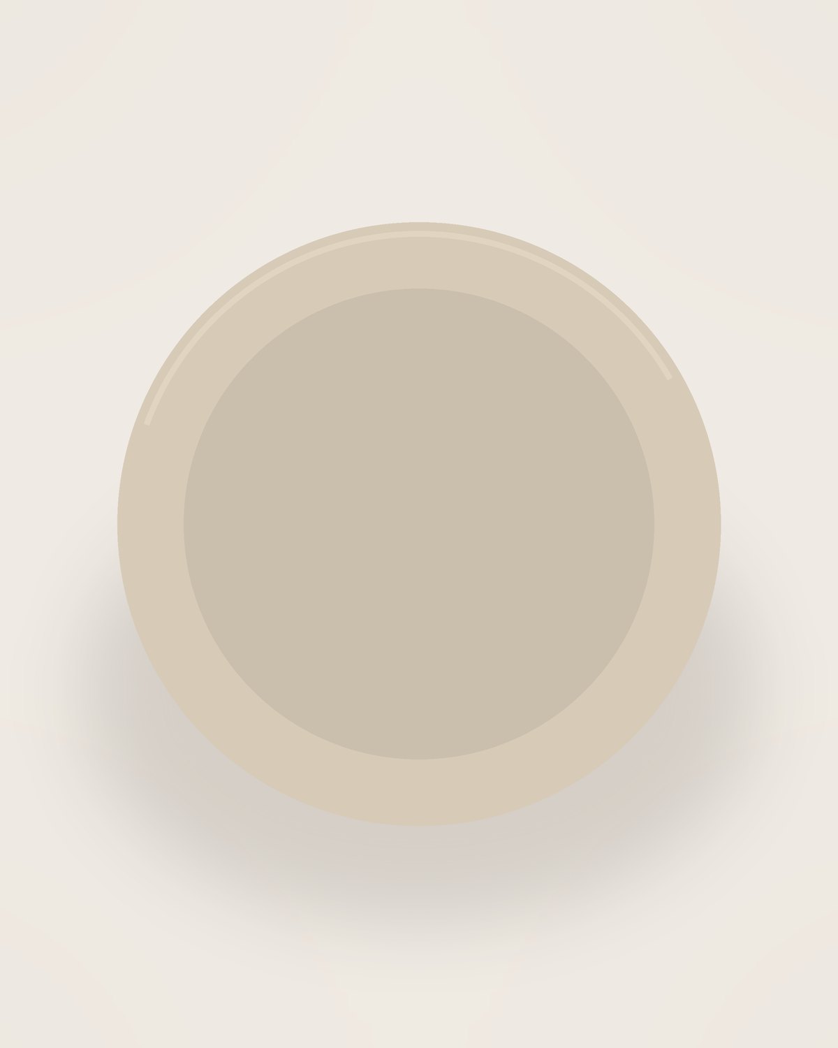 Lino Dinner Plate in Sand, front view on a neutral backdrop