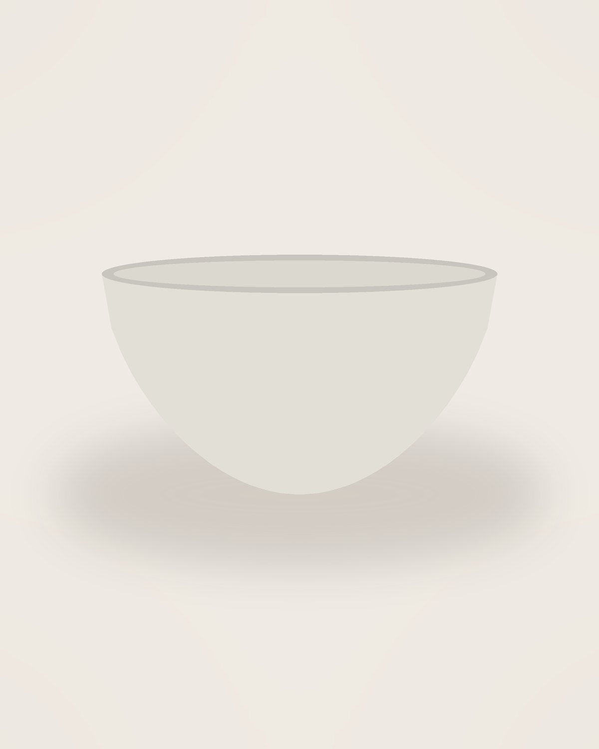 Lino Nesting Bowl Set in Bone, front view on a neutral backdrop