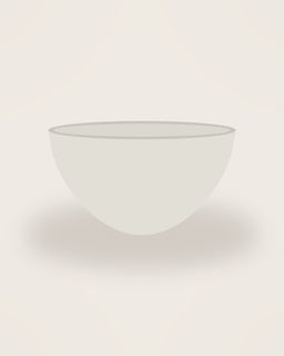 Lino Nesting Bowl Set in Bone, front view on a neutral backdrop