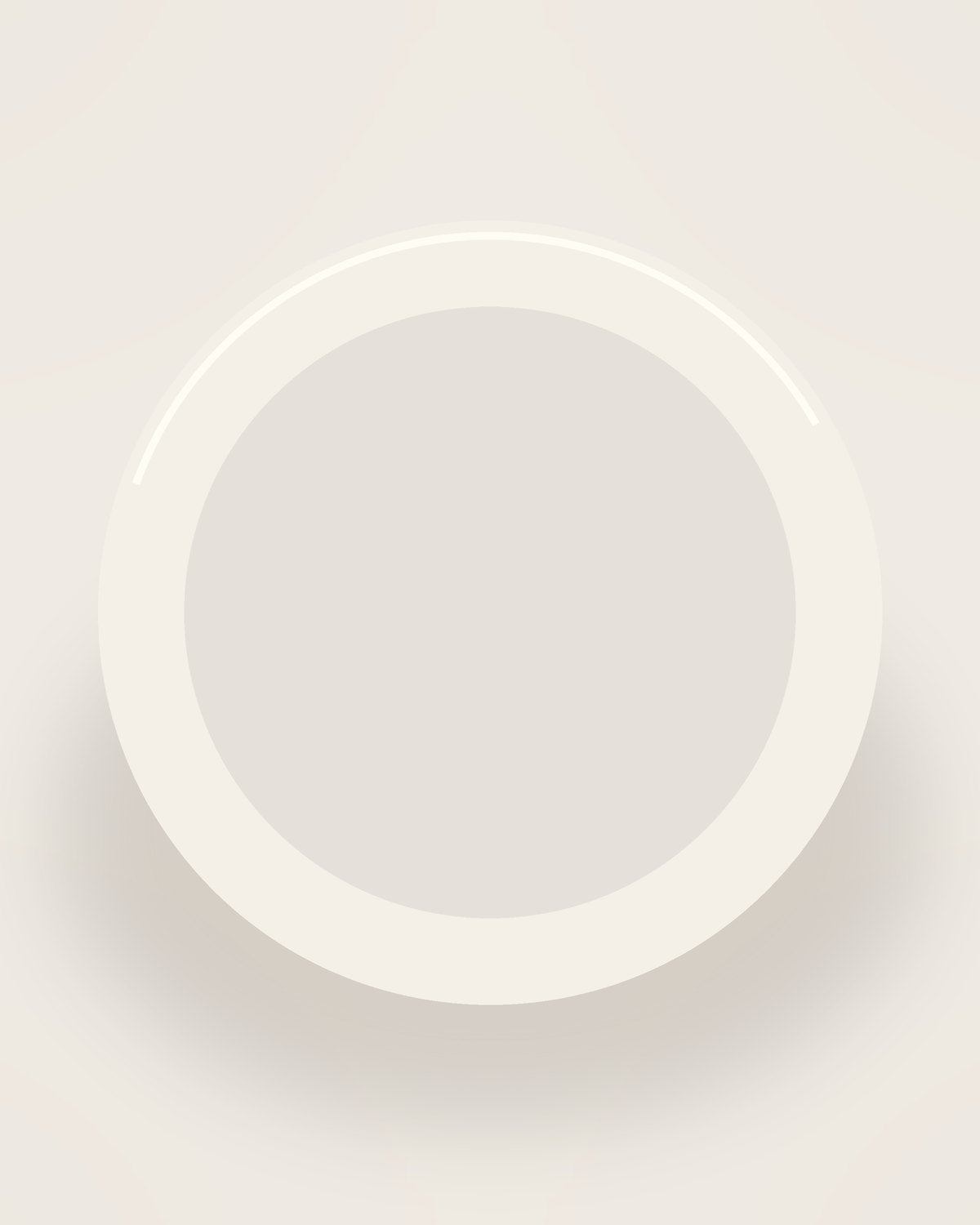 Lino Oval Serving Plate in Bone, front view on a neutral backdrop