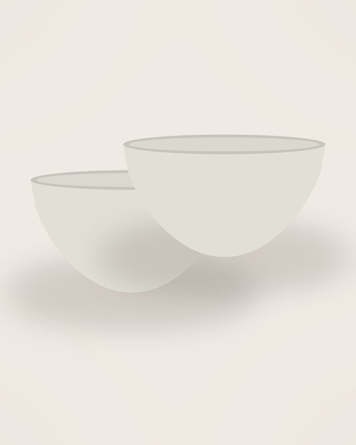 Lino Serving Bowl, two pieces shown together