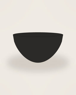 Lino Serving Bowl in Ink, front view on a neutral backdrop