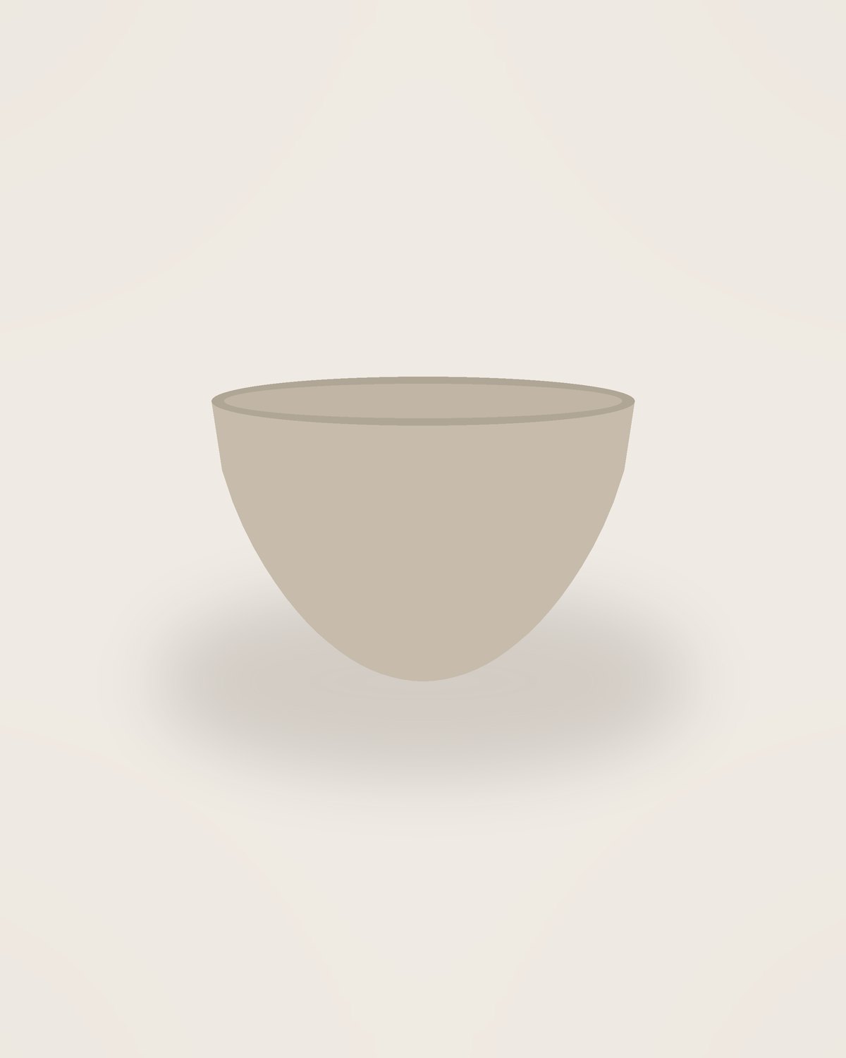 Lino Small Bowl in Sand, front view on a neutral backdrop