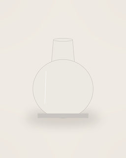 Onda Decanter in Clear, front view on a neutral backdrop