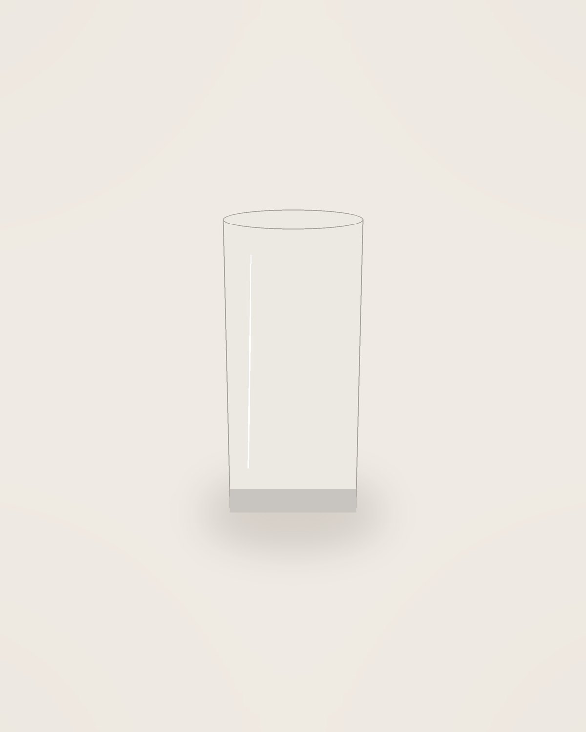 Onda Highball in Clear, front view on a neutral backdrop