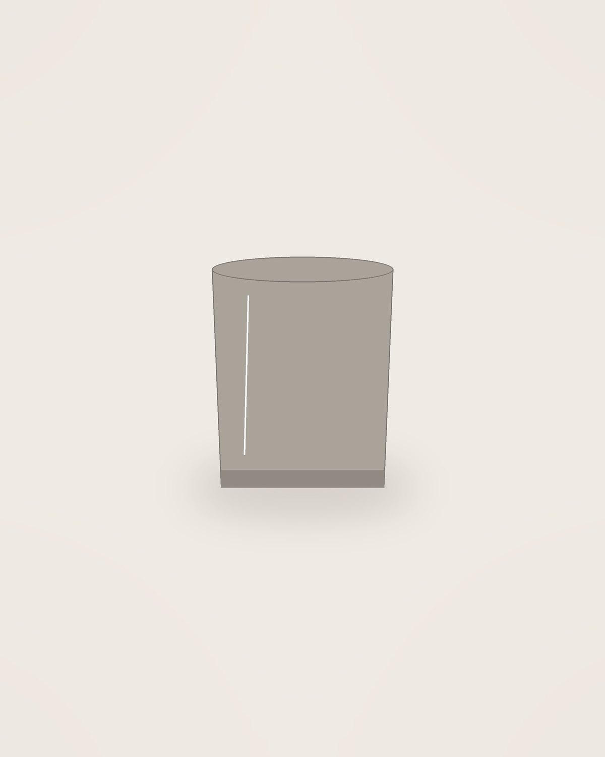 Onda Tumbler in Smoke, front view on a neutral backdrop