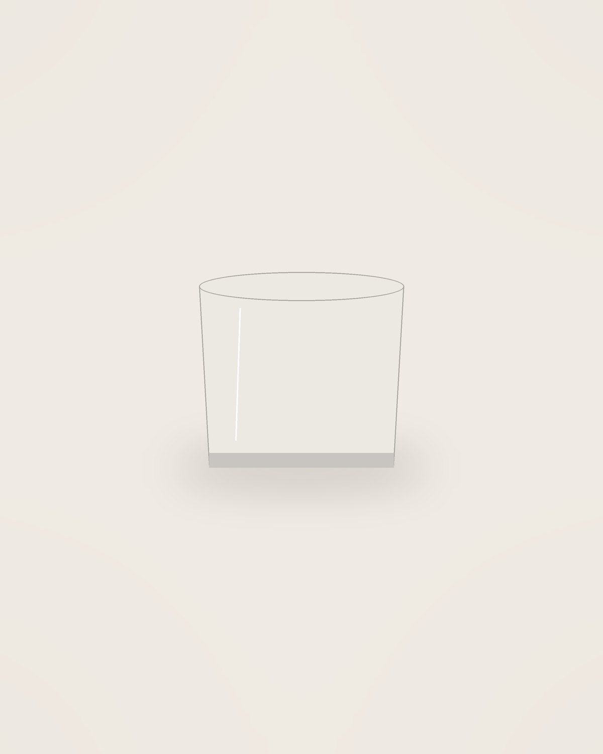 Onda Whisky Tumbler in Clear, front view on a neutral backdrop