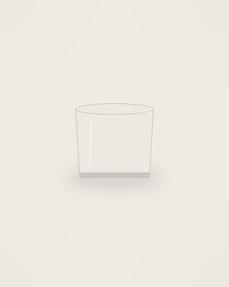 Onda Whisky Tumbler in Clear, front view on a neutral backdrop