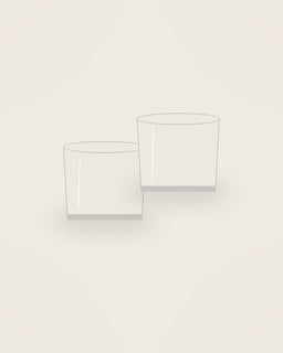 Onda Whisky Tumbler, two pieces shown together