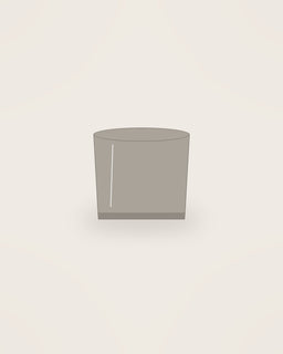 Onda Whisky Tumbler in Smoke, front view on a neutral backdrop