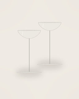 Sera Champagne Coupe, two pieces shown together
