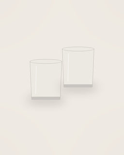 Sera Water Glass, two pieces shown together