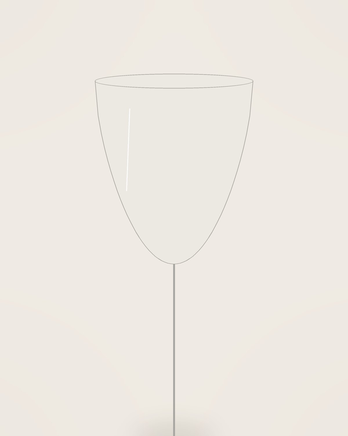 Sera Wine Glass, close detail of the finish