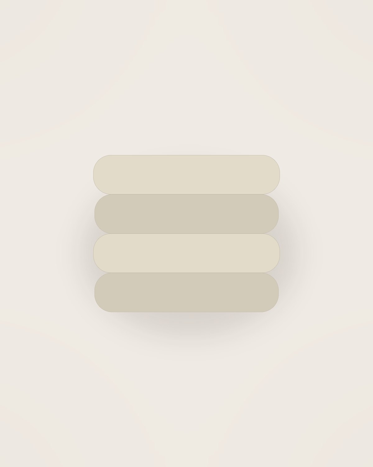 The Linen Table Set in Oat, front view on a neutral backdrop