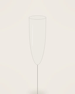 Vela Champagne Flute, close detail of the finish